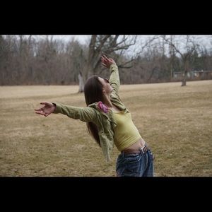 Mom’s vintage green suede jacket